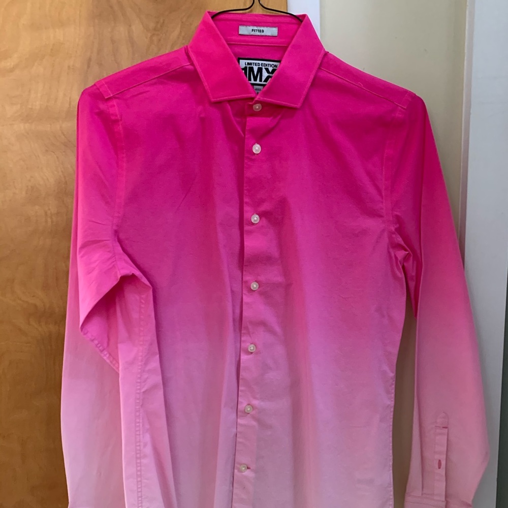 Express limited edition ombré fitted dress shirt